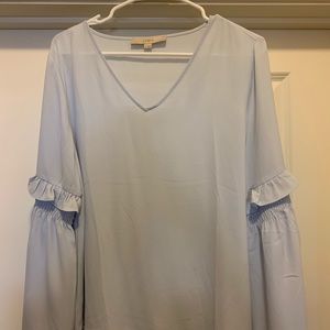 Loft Long Sleeve Ruffles Blouse